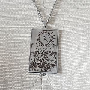 NEW The Moon Tarot Card Necklace